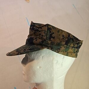 USMC MARPAT Small Cap Woodland Digital Garrison Hat‎ Military Cotton Nylon USA